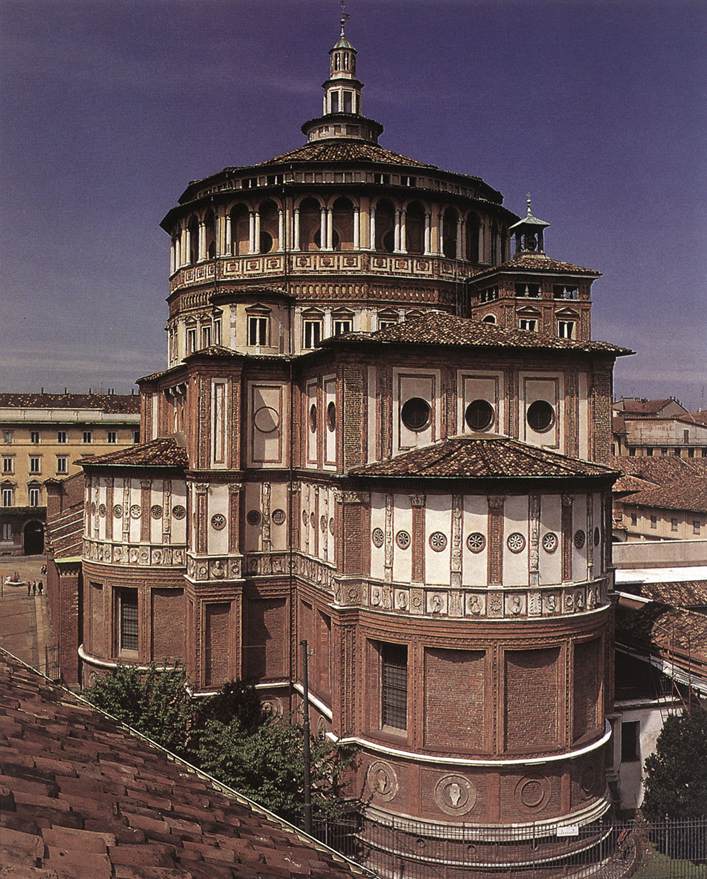 BRAMANTE Exterior of the church dfg