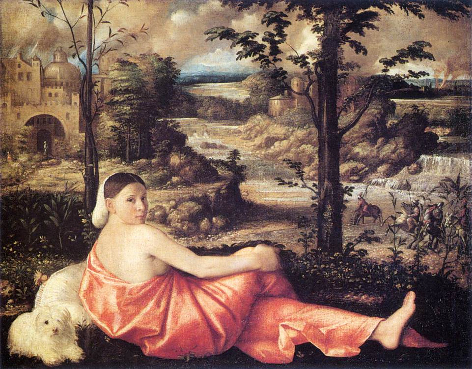 CARIANI Reclining Woman in a Landscape fd