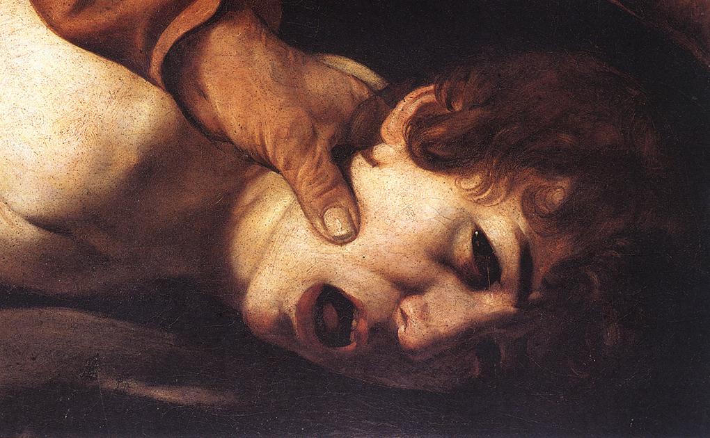 Caravaggio The Sacrifice of Isaac (detail) dsf