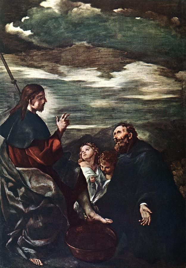 GUERCINO St Augustine Washing the Feet of the Redeemer kg