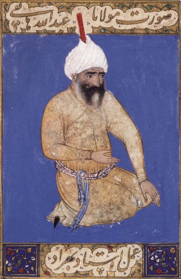 Bihzad Portrait of the poet Hatifi,Jami s nephew,seen here wearing a shi ite turban