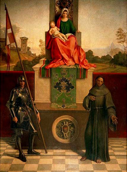 Giorgione Madonna and Child Enthroned between St Francis and St Liberalis