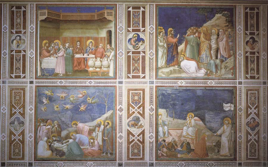 Giotto The wedding to Guns De arouse-king of Lazarus, De bewening of Christ and Noli me tangera