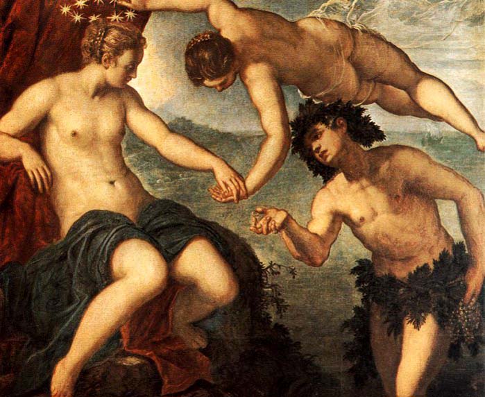 Tintoretto Ariadne, Venus and Bacchus