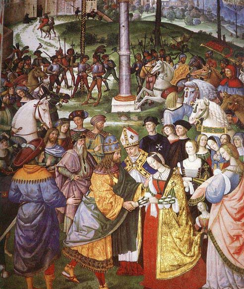 Pinturicchio Aeneas Piccolomini Introduces Eleonora of Portugal to Frederick III