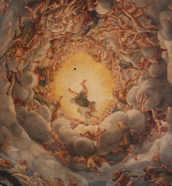 Correggio Correggio famous frescoes in Parma seems to melt the ceiling of the cathedral and draw the viewer into a gyre of spiritual ecstasy.