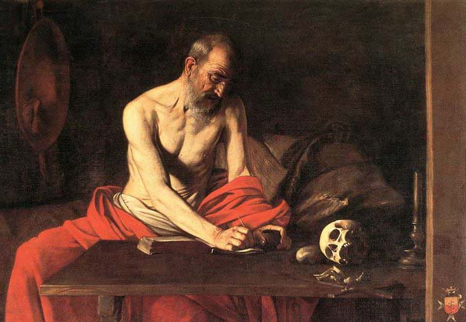 Caravaggio St Jerome 1607 Oil on canvas