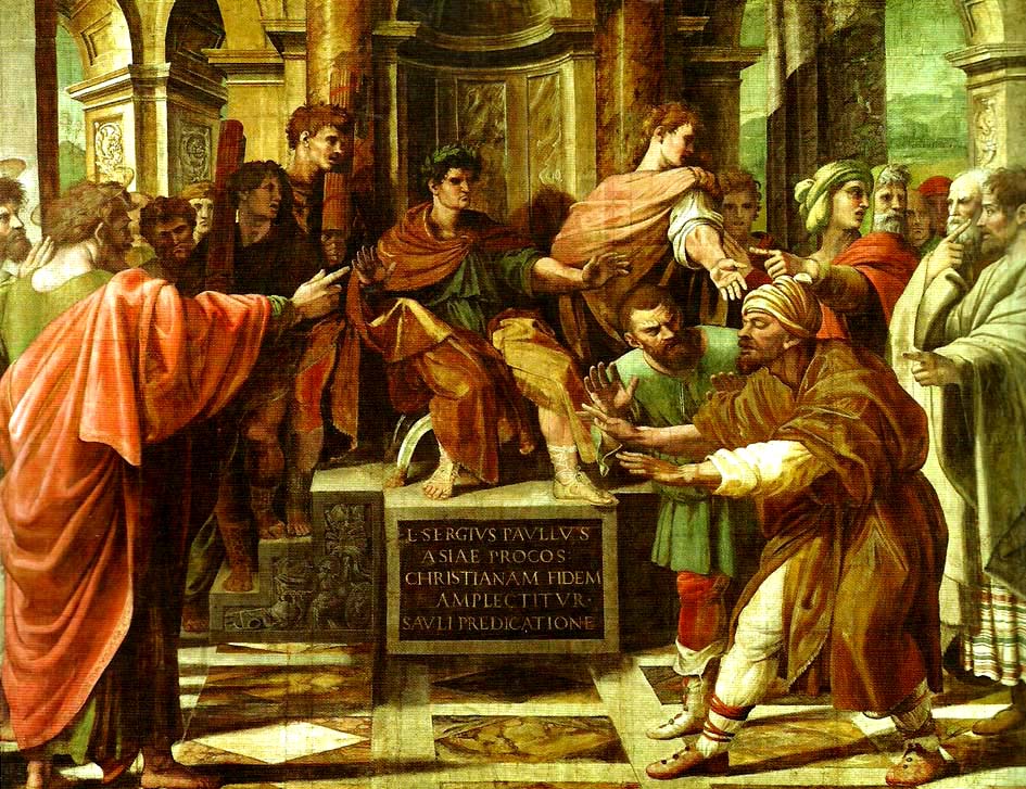 Raphael the convetsion of the proconsul sergius paulus