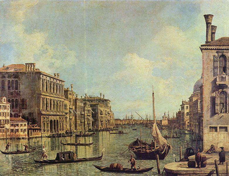 Canaletto Veduta del Canale Grande in Richtung auf den Hafen von San Marco