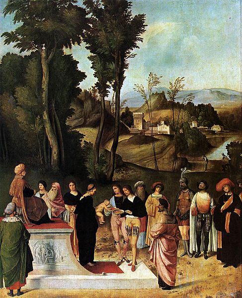 Giorgione Moses Undergoing Trial by Fire