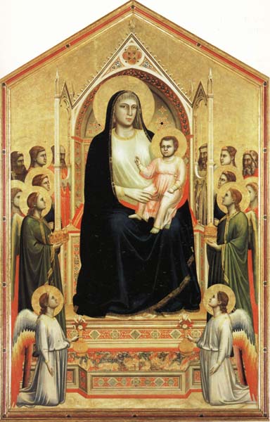 Giotto Madonna and Child Enthroned among Angels and Saints