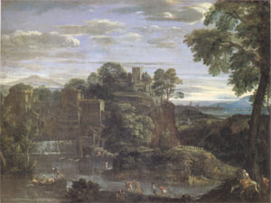 Domenichino Landscape with the Flight into Egypt (mk05)