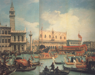 Canaletto Ritorno del bucintoro al Molo nel giorno dell'Ascensione dopo Il (mk21)