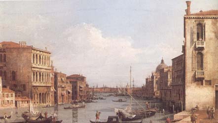 Canaletto The Grand Canal from Campo S Vio towards the Bacino (mk25)