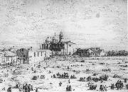 Canaletto, Padua: The Prato della Valle with Santa Giustinia and the Church of Misericordia (sheet 1) df