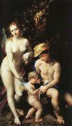 Correggio Venus and Cupid with a Satyr oil painting artist