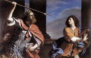 GUERCINO, Saul Attacking David