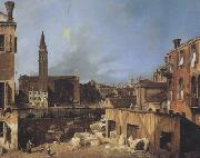 Canaletto, La Chiesa e la scuola della Carita,dal laboratorio di marmi di S.Vitale (mk21)