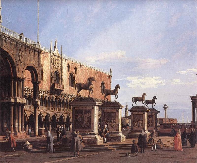 Canaletto Capriccio: The Horses of San Marco in the Piazzetta