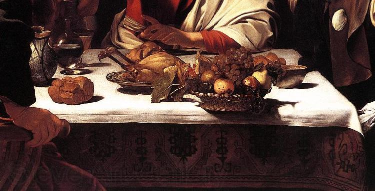 Caravaggio Supper at Emmaus (detail) fdg