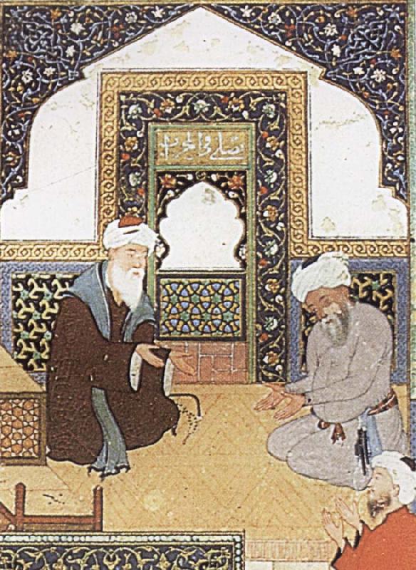 Bihzad A shaykh in the prayer niche of a mosque