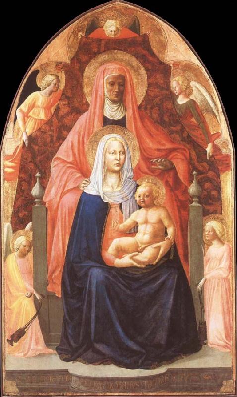 MASACCIO Madonna and Child with St Anne Metterza