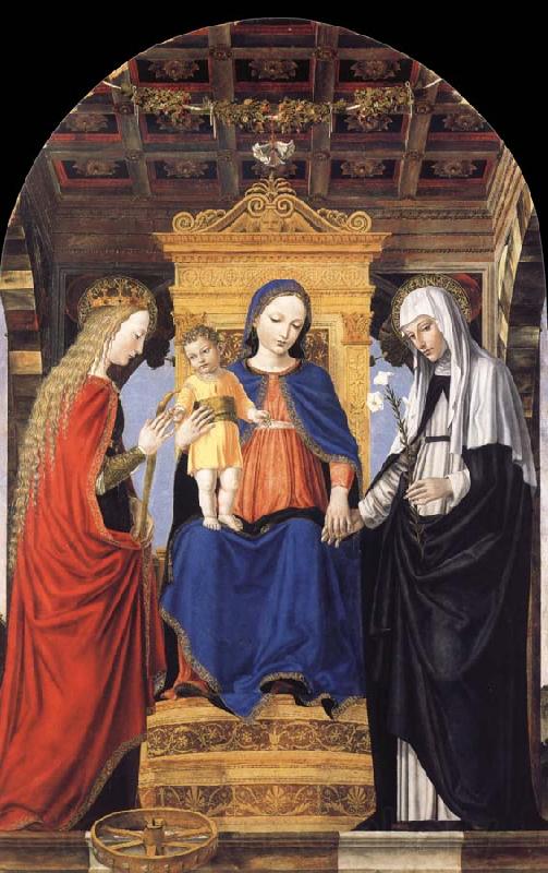 Bergognone The Virgin and Child Enthroned with Saint Catherine of Alexandria and Saint Catherine of Siena