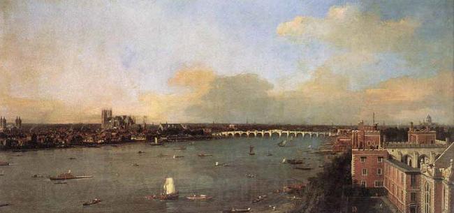 Canaletto London, Seen from an Arch of Westminster Bridge