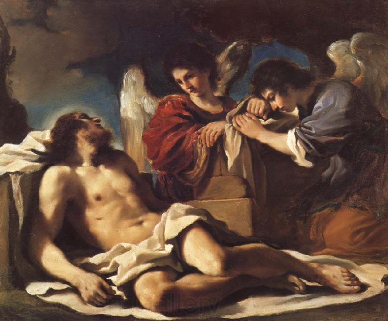 GUERCINO The Dead Christ Mourned by two Angels