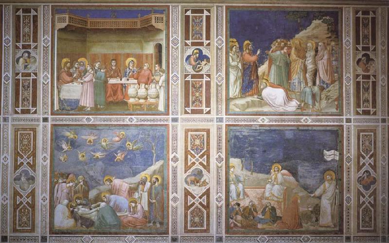 Giotto The wedding to Guns De arouse-king of Lazarus, De bewening of Christ and Noli me tangera