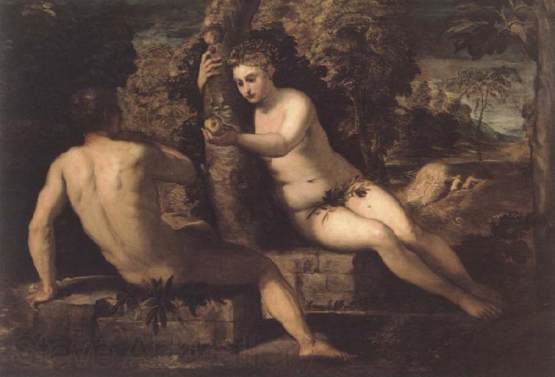 Tintoretto The funf senses with landscape