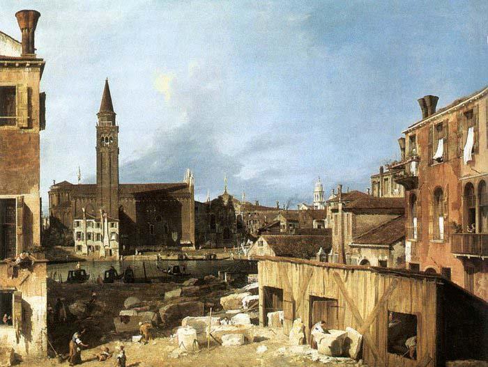 Canaletto The Stonemason-s Yard