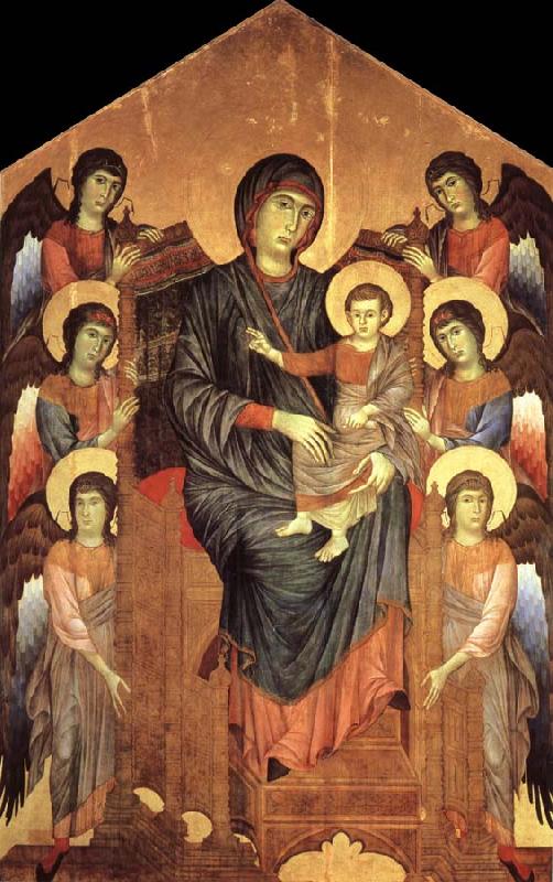 Cimabue Madonna and Child in Majesty Surrounded by Angels