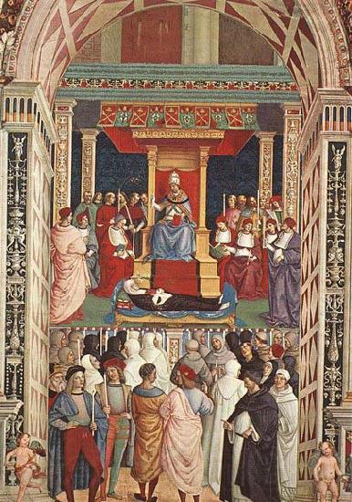 Pinturicchio Pope Aeneas Piccolomini Canonizes Catherine of Siena