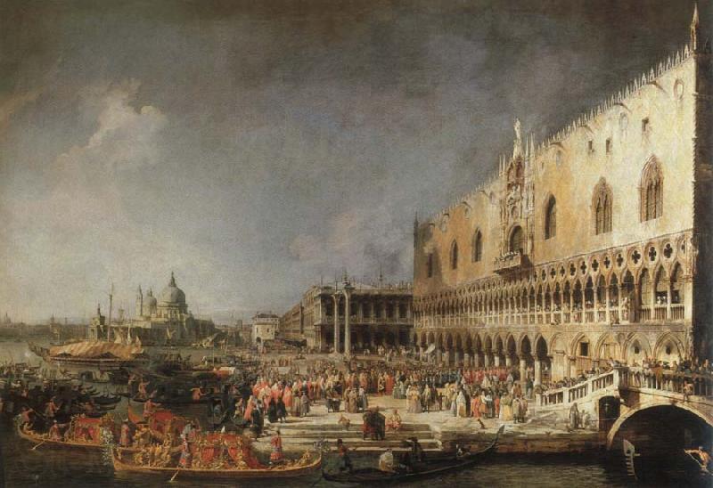 Canaletto reception of the french ambassador in venice