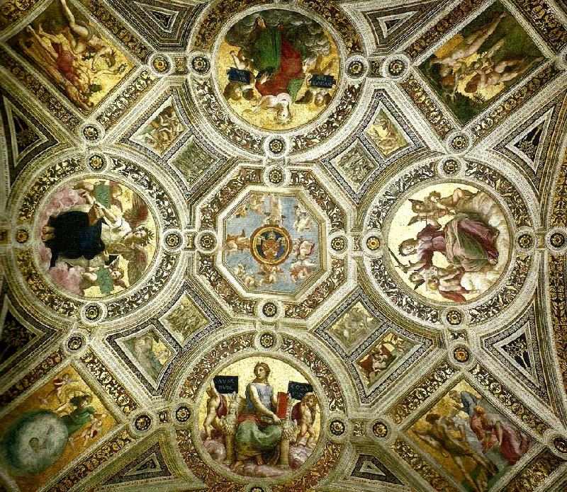 Raphael the ceiling of the stanza della segnatura, vatican palace