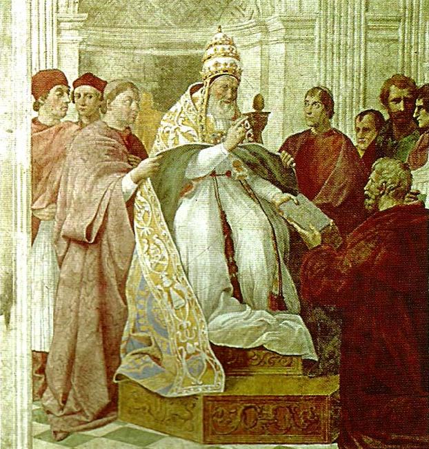 Raphael pope gregory ix handing