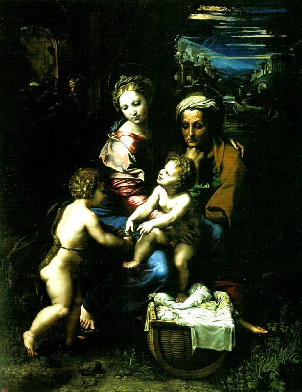 Raphael holy family with st john the baptist