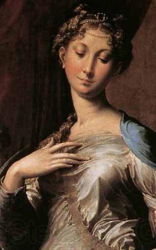 PARMIGIANINO Madonna with Long Nec Detail