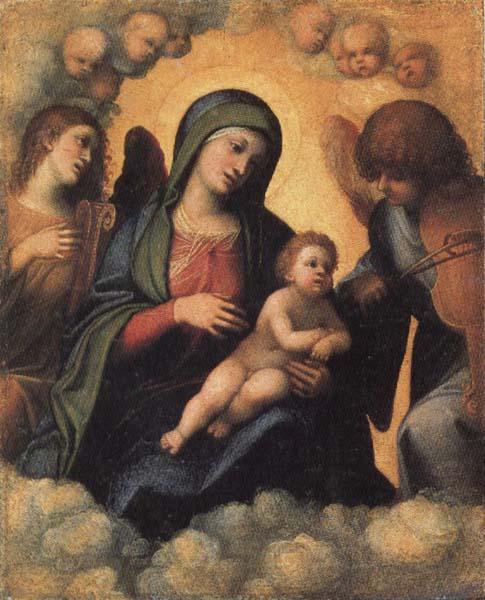 Correggio Madonna and Child in Glory with Angels