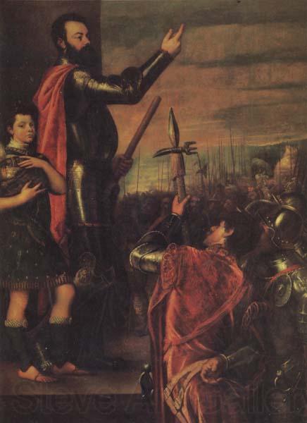 Titian The Exbortation of the Marquis del Vasto to His Troops