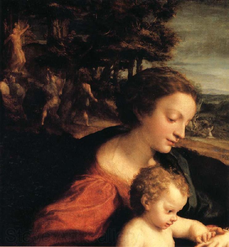 Correggio Wedding of Saint Catherine,details