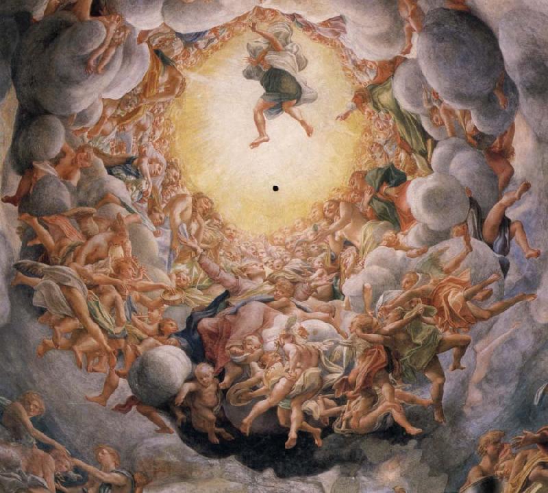 Correggio Assumption of the Virgin,detail of the cupola