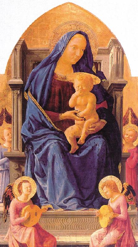 MASACCIO Madonna with Child and Angels