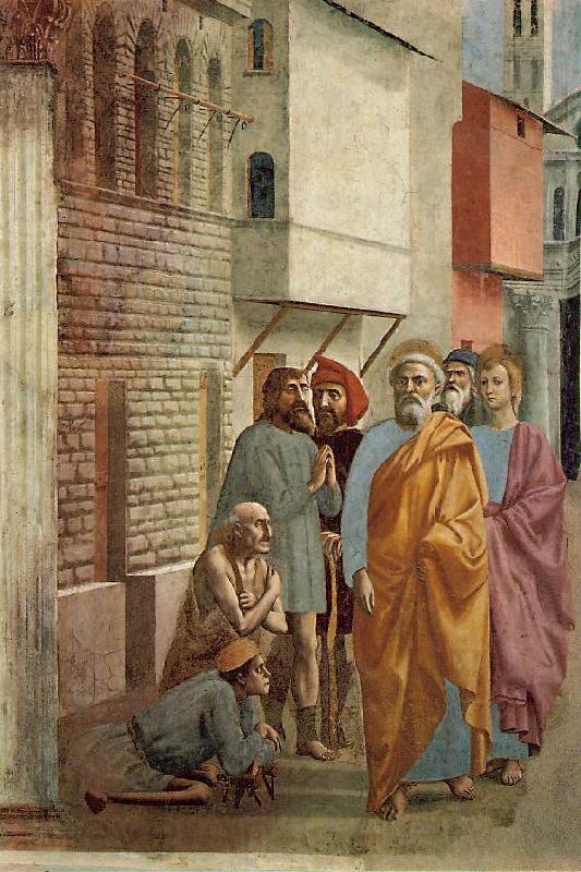 MASACCIO St Peter Healing the Sick with his Shadow